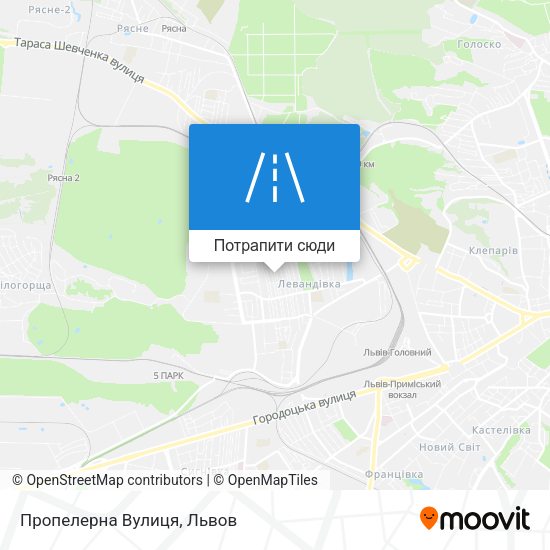 Карта Пропелерна Вулиця
