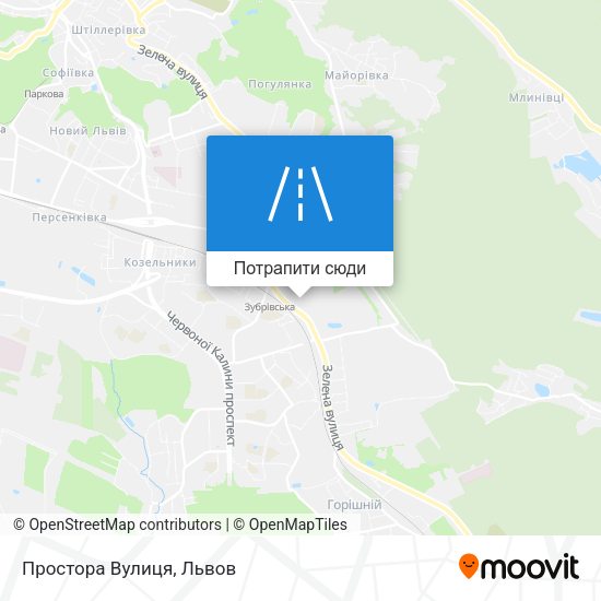 Карта Простора Вулиця
