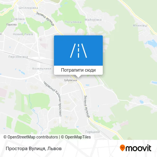 Карта Простора Вулиця