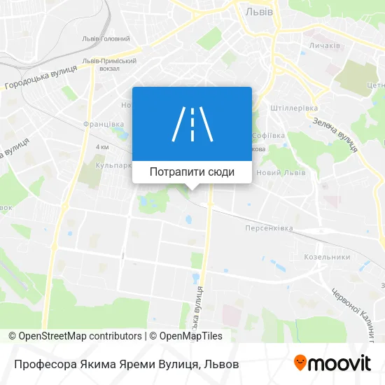 Карта Професора Якима Яреми Вулиця