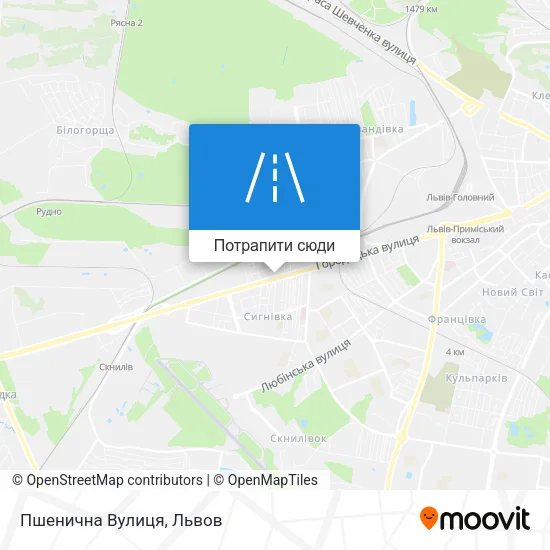Карта Пшенична Вулиця
