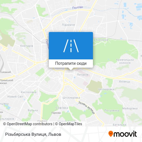 Карта Різьбярська Вулиця