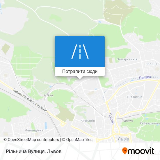 Карта Рільнича Вулиця