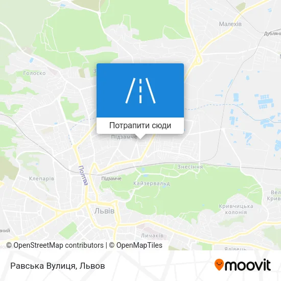 Карта Равська Вулиця