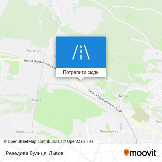 Карта Резедова Вулиця