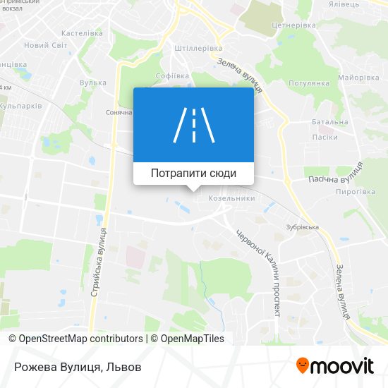 Карта Рожева Вулиця