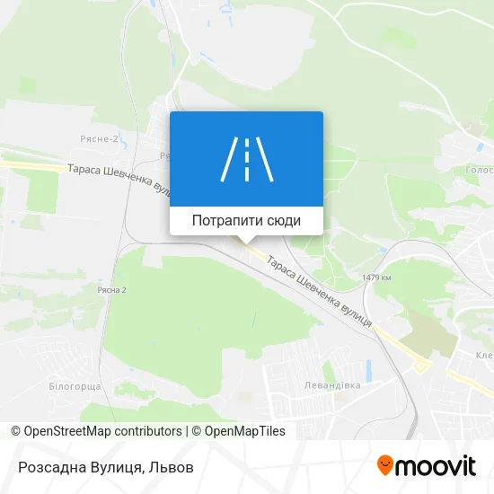 Карта Розсадна Вулиця