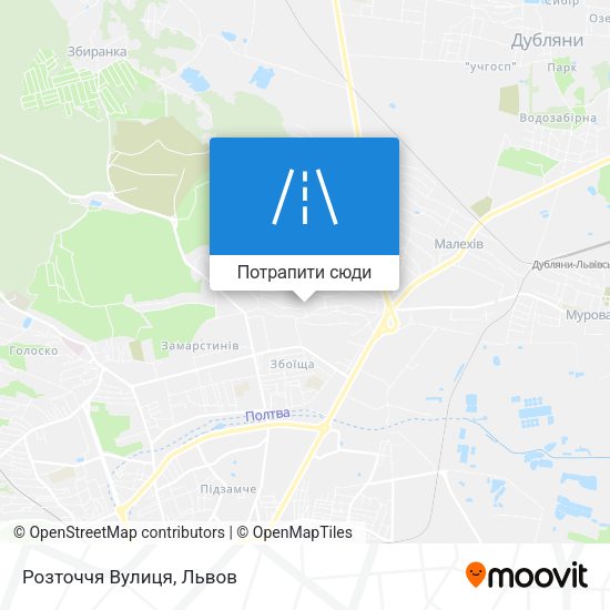 Карта Розточчя Вулиця