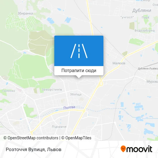 Карта Розточчя Вулиця