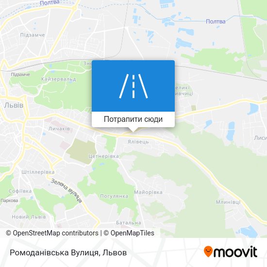 Карта Ромоданівська Вулиця