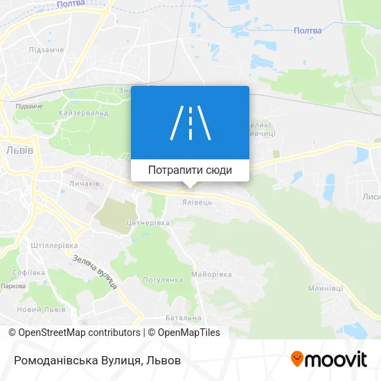 Карта Ромоданівська Вулиця