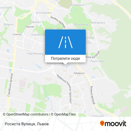 Карта Росиста Вулиця