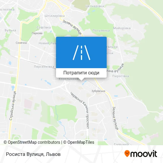 Карта Росиста Вулиця