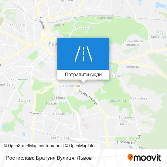 Карта Ростислава Братуня Вулиця