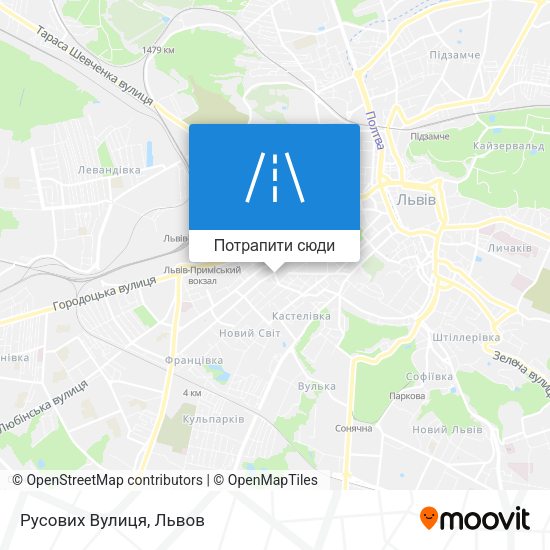 Карта Русових Вулиця