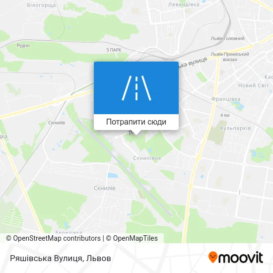 Карта Ряшівська Вулиця