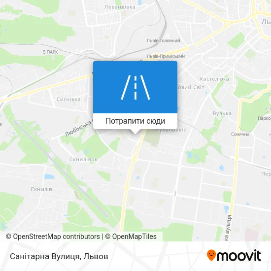 Карта Санітарна Вулиця