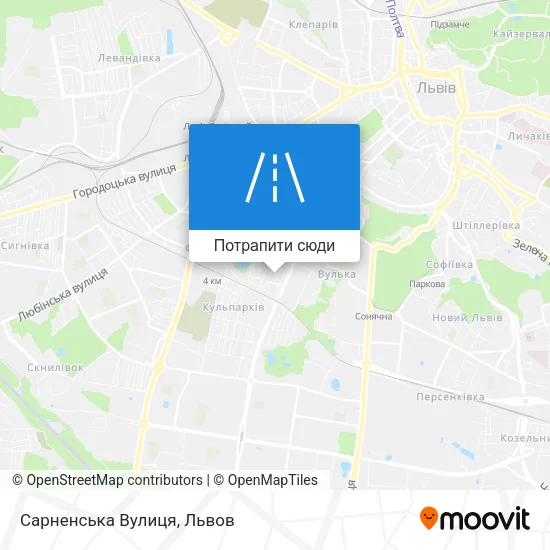Карта Сарненська Вулиця