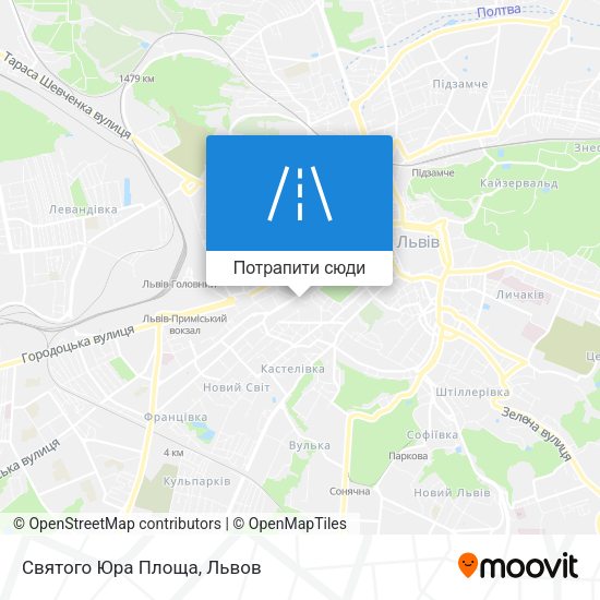 Карта Святого Юра Площа