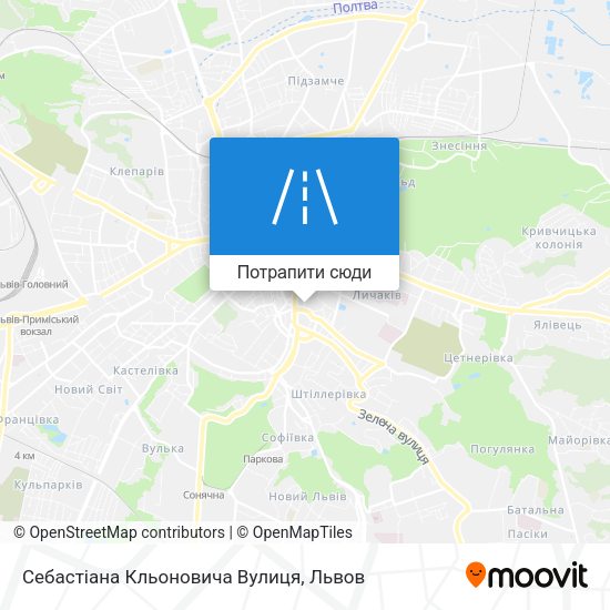 Карта Себастіана Кльоновича Вулиця