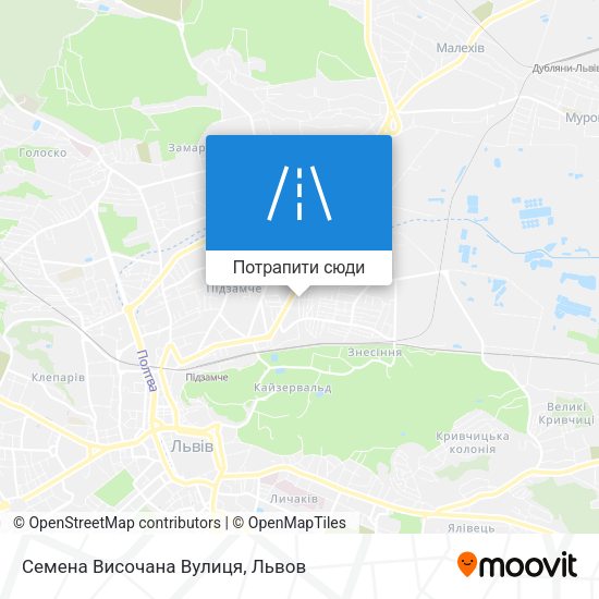 Карта Семена Височана Вулиця