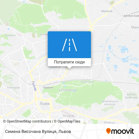 Карта Семена Височана Вулиця