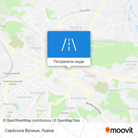 Карта Сербська Вулиця