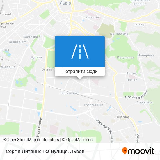 Карта Сергія Литвиненка Вулиця