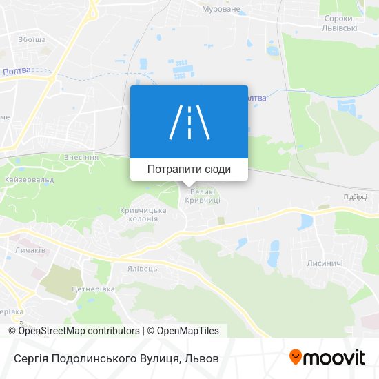 Карта Сергія Подолинського Вулиця