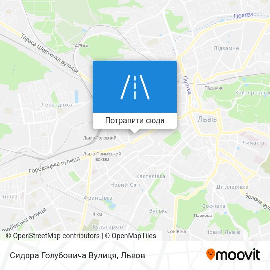 Карта Сидора Голубовича Вулиця