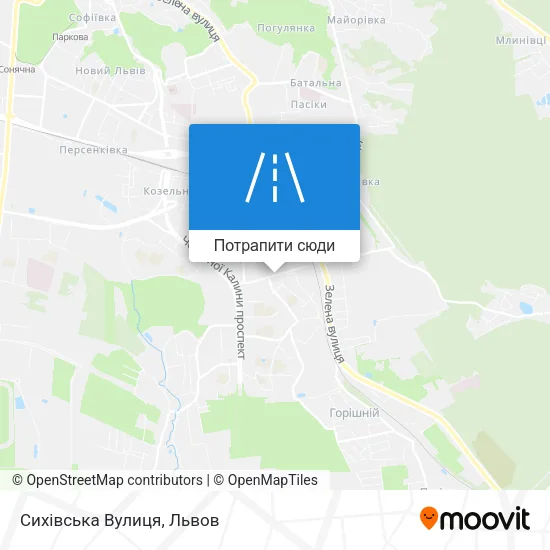 Карта Сихівська Вулиця