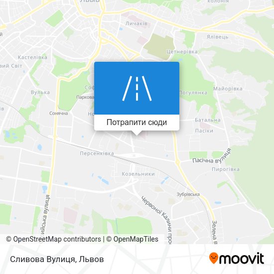 Карта Сливова Вулиця