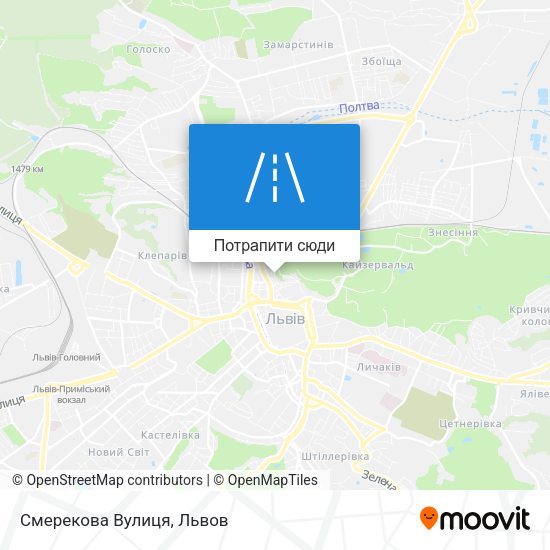 Карта Смерекова Вулиця
