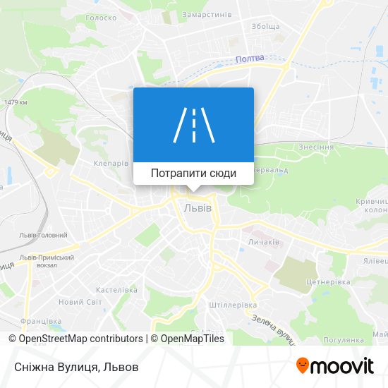 Карта Сніжна Вулиця