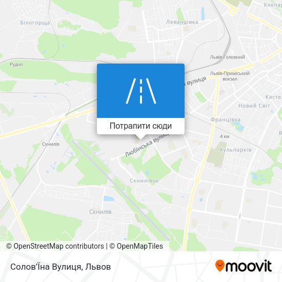 Карта Солов’Їна Вулиця