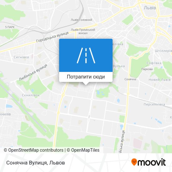 Карта Сонячна Вулиця