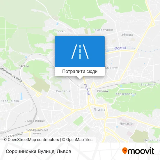 Карта Сорочинська Вулиця