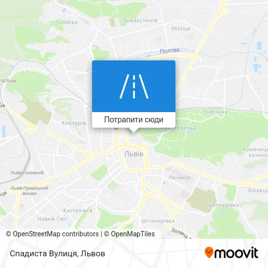 Карта Спадиста Вулиця