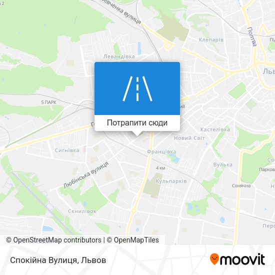 Карта Спокійна Вулиця