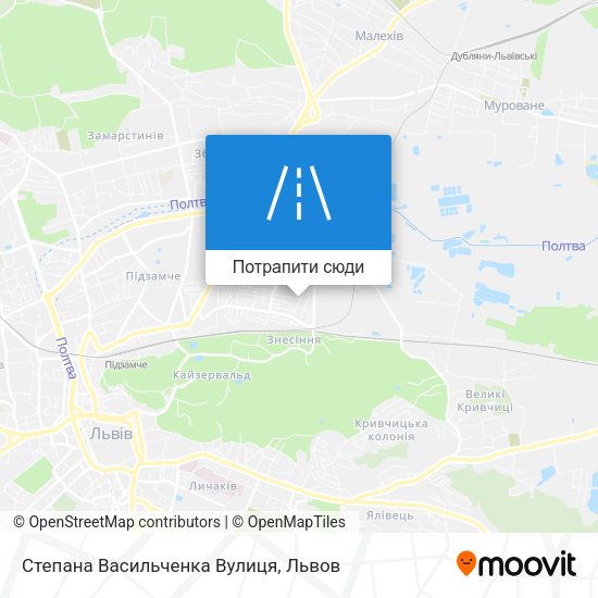 Карта Степана Васильченка Вулиця