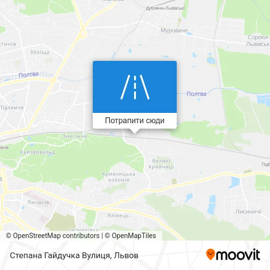 Карта Степана Гайдучка Вулиця