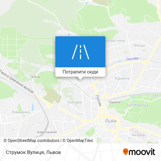 Карта Струмок Вулиця