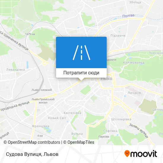 Карта Судова Вулиця
