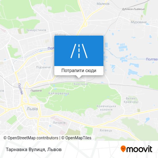 Карта Тарнавка Вулиця