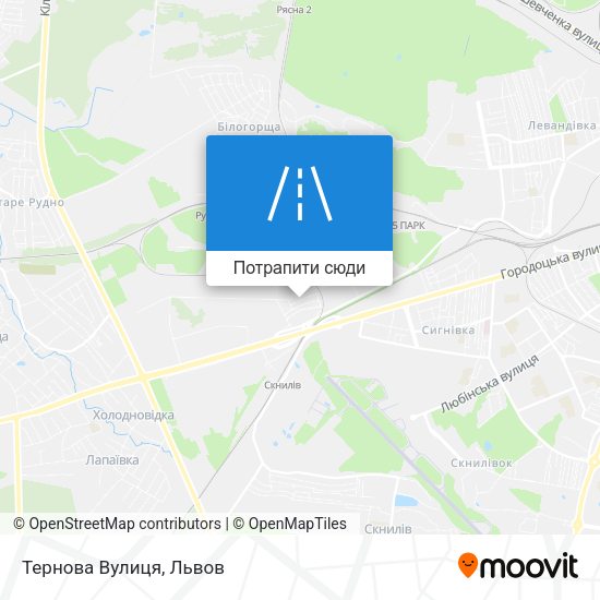 Карта Тернова Вулиця