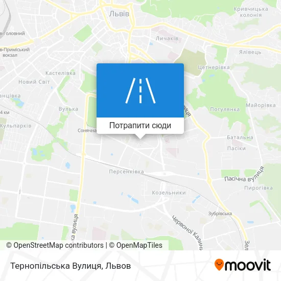 Карта Тернопільська Вулиця
