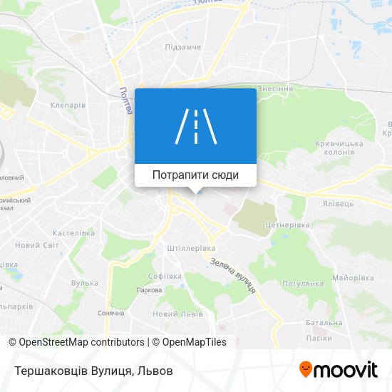Карта Тершаковців Вулиця