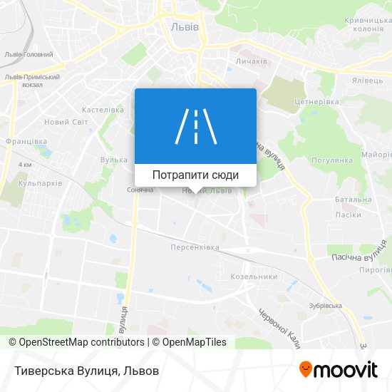 Карта Тиверська Вулиця