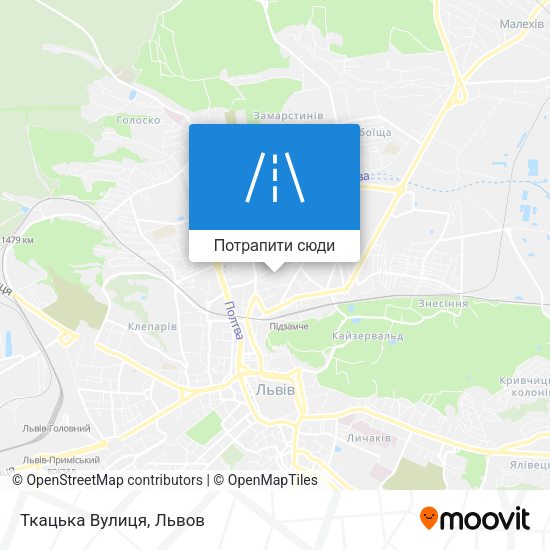 Карта Ткацька Вулиця