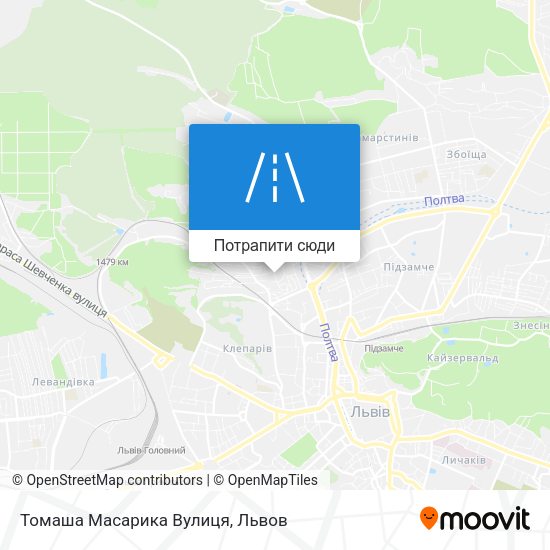 Карта Томаша Масарика Вулиця